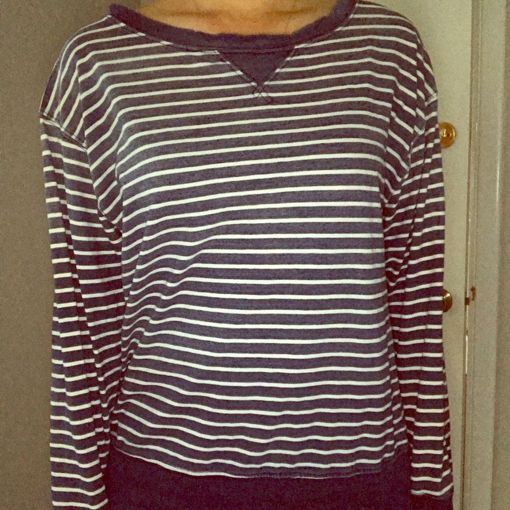 Current Elliott jersey stripe indigo small